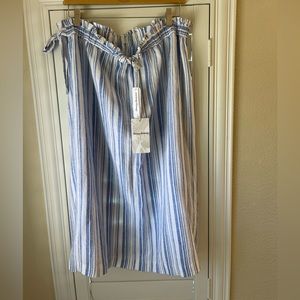 Tommy Bahama stripe skirt Linen-blend NWT Size Large